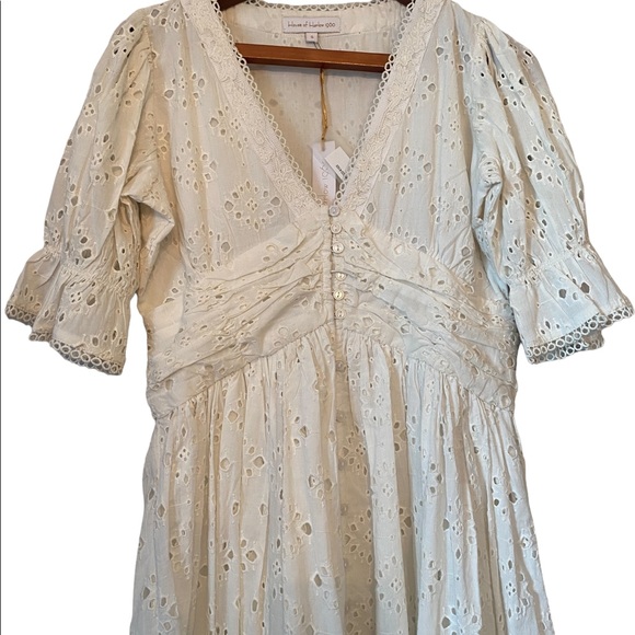 House of Harlow 1960 Boho Ivory Eyelet Peasant Dress - Picture 2 of 15
